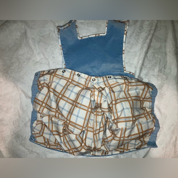 Henry Duvall corduroy overalls baby infant sz 6 - 12 months romper onesie blue - Picture 4 of 4